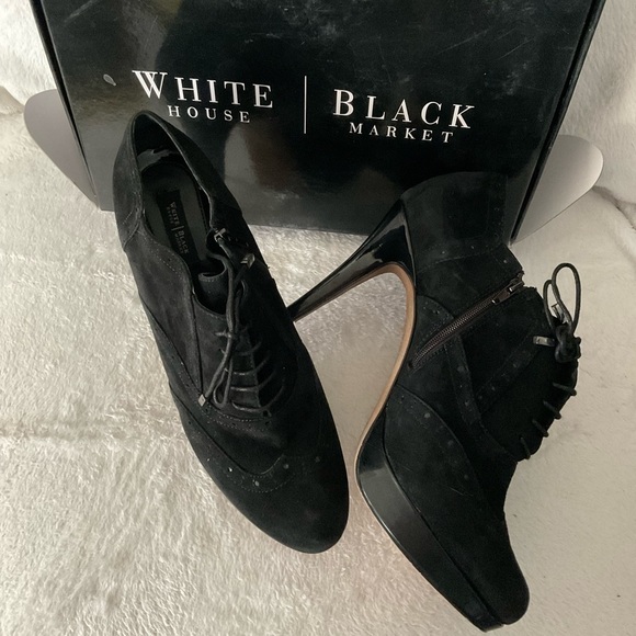 WHBM Ramsey Wingtip Booties Shoes Sz 9.5 - Picture 1 of 6